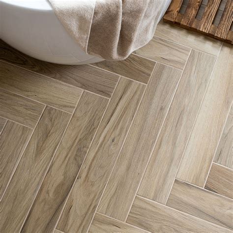 wood effect porcelain floor tiles.